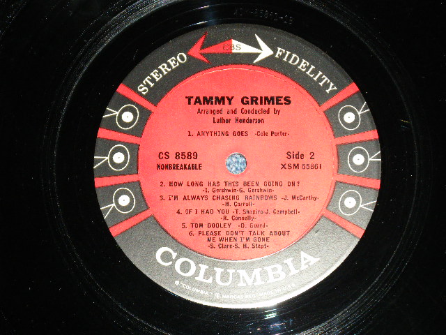 画像: TAMMY GRIMES  -  TAMMY GRIMES ( Ex+++/Ex++ )  / 1962 US AMERICA  "BLACK 6 EYES Label" STEREO  Used  LP 
