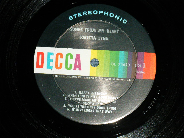 画像: LORETTA LYNN -  SONGS FROM MY HEART.... ( MINT-/MINT-)  / 1965 US AMERICA ORIGINAL STEREO Used LP 