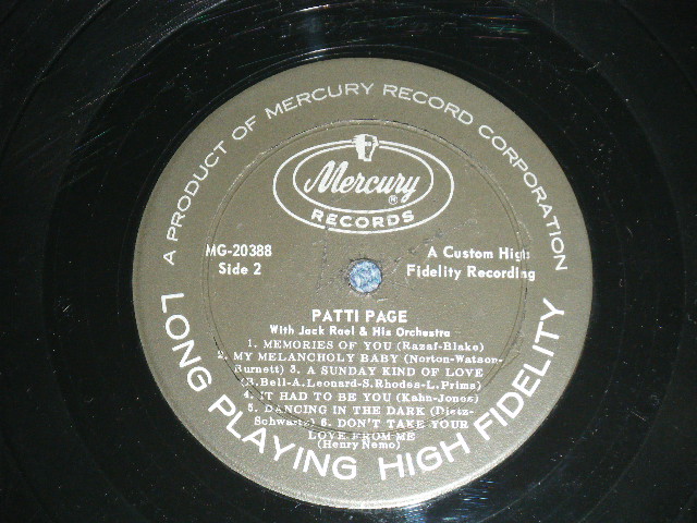 画像: PATTI PAGE   - I'VE HEARD THAT SONG BEFORE ( Ex+/E+++ )  / 1957 US AMERICA ORIGINAL"2nd Press Label"  MONO Used LP 