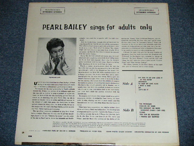 画像: PEARL BAILEY - SINGS FOR ADULTS ONLY (  Ex+++/MINT- A-1,2,3,:Ex+ ) / 1960's  US AMERICA 2nd Press "ORANGE TARGET Label"  STEREO  Used LP 