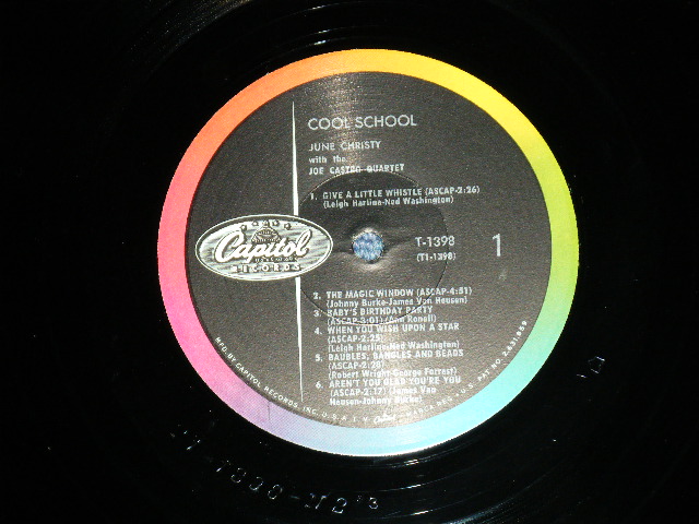 画像: JUNE CHRISTY -  THE COOL SCHOOL ( Ex,VG+++/Ex+++) / 1960 US AMERICA ORIGINAL 1st press "BLACK with RAINBOW & LOGO on LEFT Label" MONO Used LP 