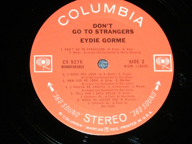 画像: EYDIE GORME -  DON'T GO TO STRANGERS ( MINT-, Ex++/MINT- )  / 1966 US AMERICA ORIGINAL "360 SOUND" Label STEREO Used LP