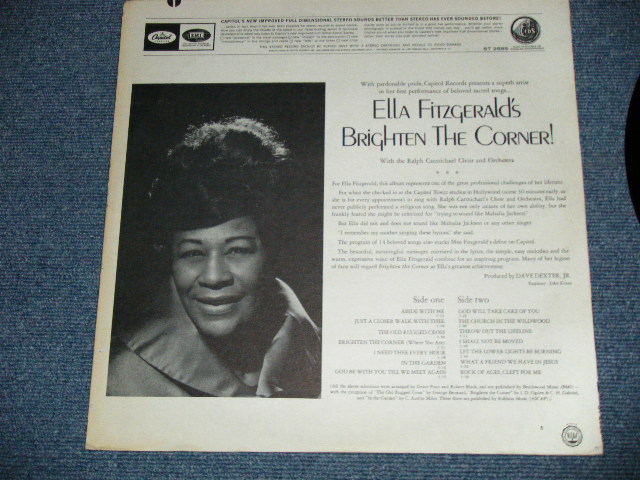 画像: ELLA FITZGERALD - BRIGHTEN THE CORNER  ( Ex++/Ex+++ )  /  1967 US AMERICA ORIGINAL "BLACK with RAINBOW & CAPITOL Logo on TOP" Label  STEREO Used LP 