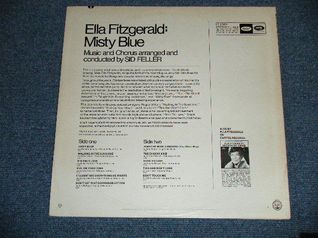 画像: ELLA FITZGERALD - MISTY BLUE  ( Ex++/Ex+++ )  /  1968 US AMERICA ORIGINAL "BLACK with RAINBOW & CAPITOL Logo on TOP" Label  STEREO Used LP 