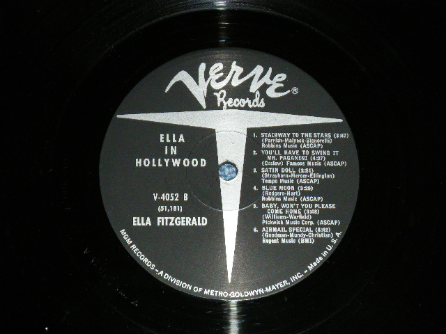 画像: ELLA FITZGERALD - ELLA IN HOLLYWOOD ( Ex-/Ex+++ Looks:Ex++)  /  1951 US AMERICA ORIGINAL "1st Press Label" MONO Used LP