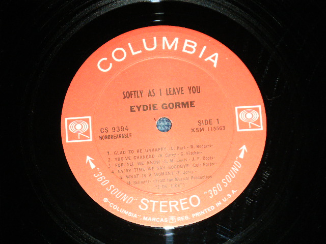 画像: EYDIE GORME - SOFTLY,AS I LEAVE YOU (Ex++,Ex+/Ex+ B-1, 2:Damaged) / 1967 US AMERICA ORIGINAL "360 SOUND" Label STEREO Used LP 