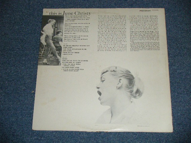 画像: JUNE CHRISTY -  THIS IS JUNE CHRISTY  ( Ex++/Ex+++) / 1958 US AMERICA ORIGINAL "1st Press TURQUOISE Label"  MONO Used LP 