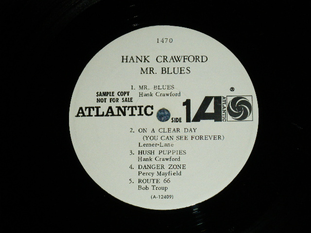 画像: HANK CRAWFORD - MR. BLUES  ( Ex++/Ex+++ Looks:Ex+ )  / 1967 US AMERICA ORIGINAL "WHITE LABEL PROMO"  MONO Used LP