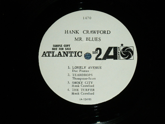 画像: HANK CRAWFORD - MR. BLUES  ( Ex++/Ex+++ Looks:Ex+ )  / 1967 US AMERICA ORIGINAL "WHITE LABEL PROMO"  MONO Used LP