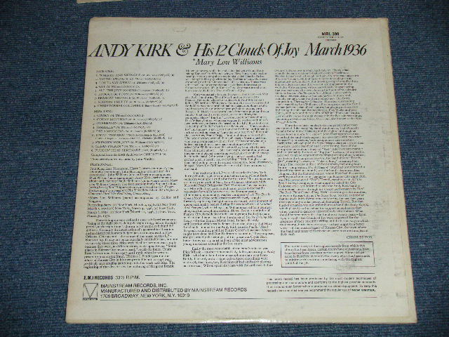 画像: ANDY KIRK & His 12 CLOUDS OF JOY  - MARCH 1936 : 1930's RECORDINGS   ( Ex+/Ex+  Looks:VG++) / 1975 US AMERICA Used LP 