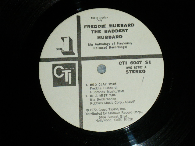 画像: FREDDIE HUBBARD - THE BADDEST HUBBARD  ( Ex++, VG+++/Ex+++ )  / 1972 US AMERICA ORIGINAL "WHITE LABEL PROMO" Used LP  