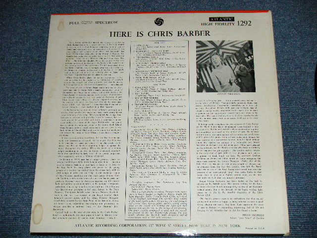 画像: CHRIS BARBER - HERE IS  CHRIS BARBER ( Ex++/Ex+++ )  / 1959 US AMERICA ORIGINAL "BLACK Lbel" Used LP  