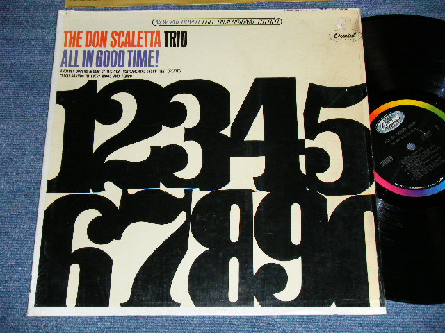 画像1: The DON SCALETTA TRIO - ALL IN GOOD TIME!  ( MINT-/MINT- )  / 1965 US AMERICA ORIGINAL "BLACK with RAINBOW CAPITOL Logo at TOP Label" STEREO Used LP  