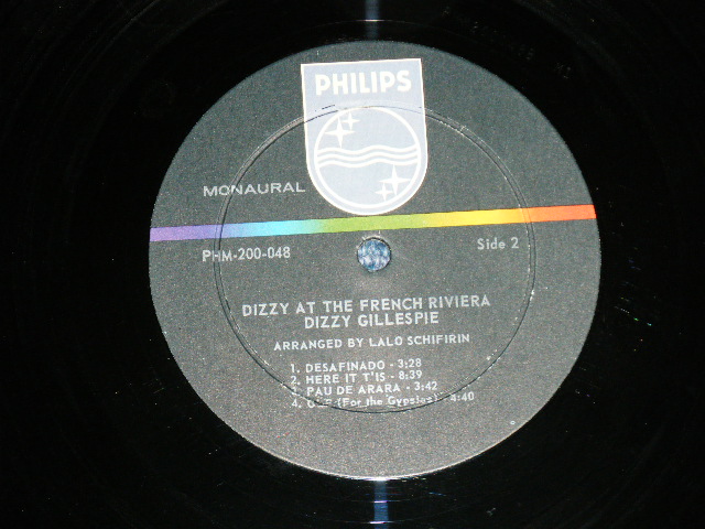 画像: DIZZY GILLESPIE -  DIZZY ON THE FRENCH RIVIERA ( Ex++/Ex+++ )  / 1962  US AMERICA ORIGINAL MONO Used LP  