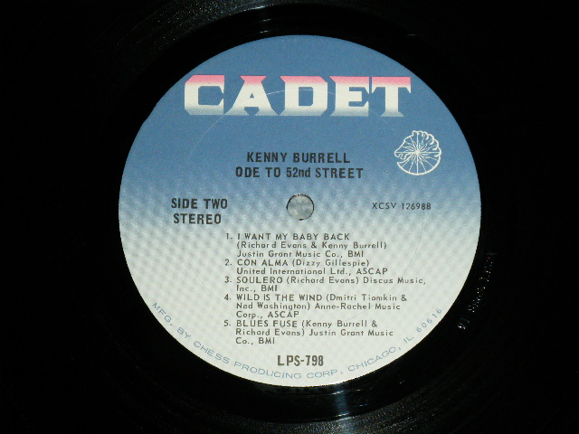 画像: KENNY BURRELL - ODE TO 52ND STREET ( Ex++/Ex++ B-4~5: Ex )  / 1967 US AMERICA ORIGINAL STEREO Used LP  