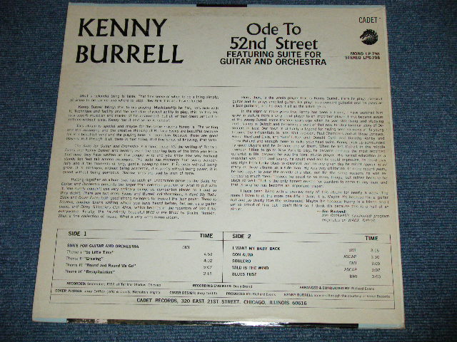 画像: KENNY BURRELL - ODE TO 52ND STREET ( Ex++/Ex++ B-4~5: Ex )  / 1967 US AMERICA ORIGINAL STEREO Used LP  