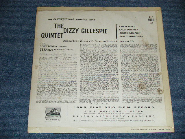 画像: The DIZZY GILLESPIE QUINTET - RECORDED LIVE IN CONCERT ( Ex++,Ex/Ex+++ )  / 1962? UK ENGLAND  ORIGINAL? MONO Used LP  