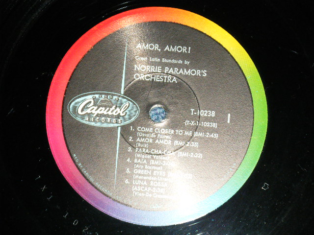 画像: NORRIE PARAMOR - AMOR! AMOR! ( Ex-/Ex++)   / 1960'S US AMERICA ORIGINAL 1st Press  'BLACK with COLOR Band Label' MONO  LP  