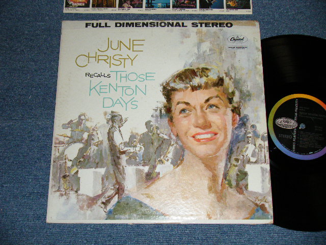 画像1: JUNE CHRISTY - RECALLS THOSE KENTON DAYS ( Ex/Ex+ ) / 1959 US AMERICA ORIGINAL "CAPITOL " LOGO ON LEFT Label  STEREO  LP  