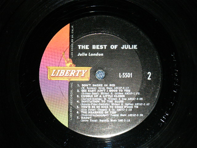 画像: JULIE LONDON - THE BEST OF (Ex-/Ex ) / 1962 US AMERICA ORIGINAL "1st PRESS COLOR LIBERT Label"  MONO Used LP