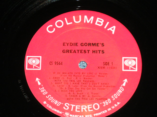 画像: EYDIE GORME - GREATEST HITS  ( Ex/Ex+++ Looks:Ex++) / 1967 US AMERICA ORIGINAL "360 SOUND" Label STEREO Used LP 