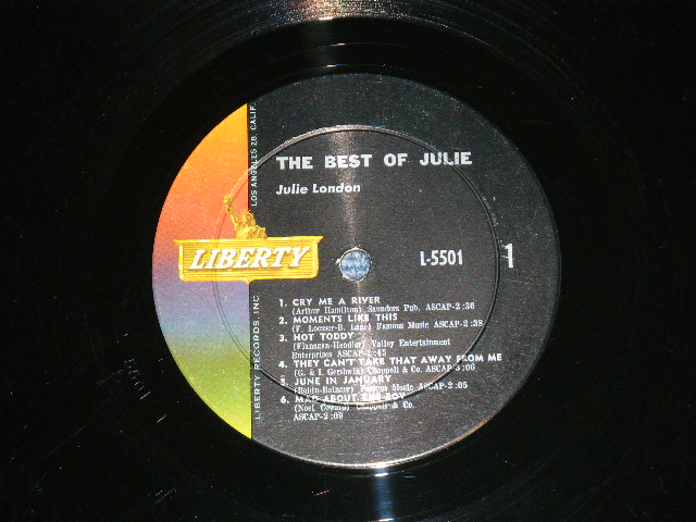 画像: JULIE LONDON - THE BEST OF (Ex/Ex++ ) / 1962 US AMERICA ORIGINAL "1st PRESS COLOR LIBERT Label"  MONO Used LP