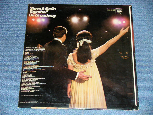 画像: STEVE LAWRENCE & EYDIE GORME - TOGETHER ON BROADWAY ( Ex+/Ex++ Looks:Ex )  / 1967 US AMERICA ORIGINAL '360 SOUND Label"　STEREO  Used LP