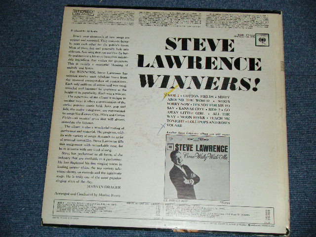 画像: STEVE LAWRENCE -  WINNERS  ( Ex+/Ex+++ ) / 1963 US AMERICA ORIGINAL STEREO  Used LP