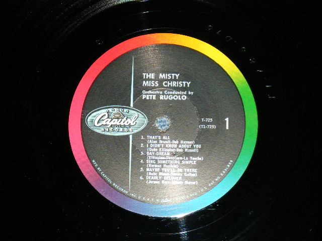 画像: JUNE CHRISTY - THE MISTY MISS CHRISTY ( Ex/Ex+++ )  / 1960 US  '2nd Press BLACK with RAINBOW & LOGO on LEFT Label' MONO Used LP 