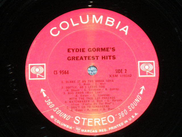 画像: EYDIE GORME - GREATEST HITS  ( MINT-,Ex+++/Ex+++) / 1967 US AMERICA ORIGINAL "360 SOUND" Label STEREO Used LP 