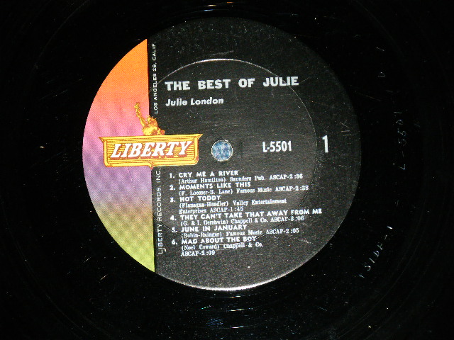 画像: JULIE LONDON - THE BEST OF (Ex-/Ex ) / 1962 US AMERICA ORIGINAL "1st PRESS COLOR LIBERT Label"  MONO Used LP