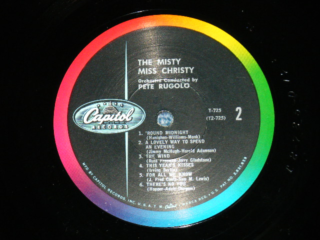 画像: JUNE CHRISTY - THE MISTY MISS CHRISTY ( Ex/Ex+++ )  / 1960 US  '2nd Press BLACK with RAINBOW & LOGO on LEFT Label' MONO Used LP 