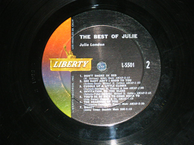 画像: JULIE LONDON - THE BEST OF (Ex/Ex+ ) / 1962 US AMERICA ORIGINAL "1st PRESS COLOR LIBERT Label"  MONO Used LP