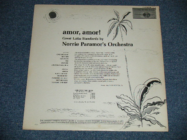 画像: NORRIE PARAMOR - AMOR! AMOR! ( Ex-/Ex++)   / 1960'S US AMERICA ORIGINAL 1st Press  'BLACK with COLOR Band Label' MONO  LP  