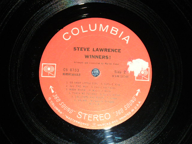 画像: STEVE LAWRENCE -  WINNERS  ( Ex+/Ex+++ ) / 1963 US AMERICA ORIGINAL STEREO  Used LP