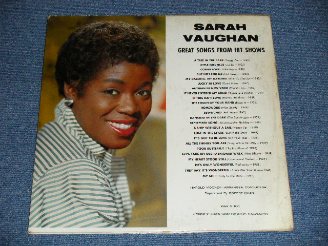 画像: SARAH VAUGHAN - GREAT SONGS FROM HIT SHOWS  ( Ex++/Ex++)  /  1957 US AMERICA ORIGINAL MONO Used 2-LP