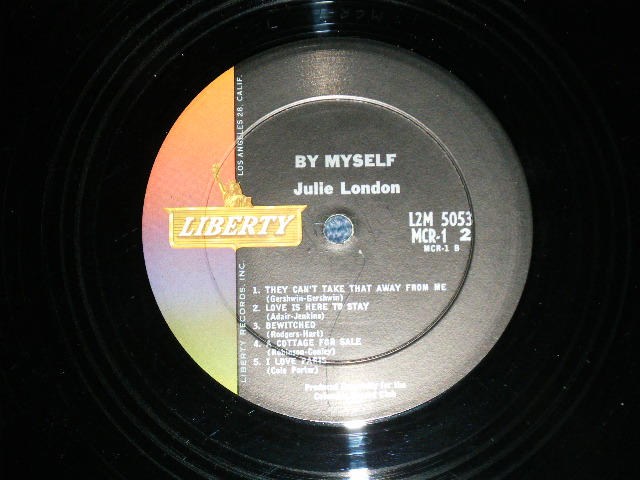 画像: JULIE LONDON - BY MYSELF ( Ex++,Ex+/MINT- )  /1963? US AMERICA ORIGINAL "1st Press GOLD Color Logo Label" Used LP