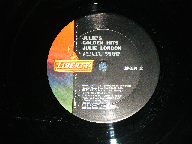 画像: JULIE LONDON - JULIE'S GOLDEN GREATS ( COLOR JACKET ) ( Ex++,Ex/Ex+++) / 1963 US AMERICA ORIGINAL "OLD Style 1st Press Lavel" MONO Used LP