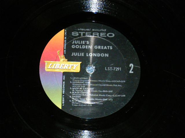 画像: JULIE LONDON - JULIE'S GOLDEN GREATS ( COLOR JACKET: Ex+/Ex+++ Looks:Ex+) / 1963 US AMERICA ORIGINAL "OLD Style 1st Press Label" STEREO Used LP