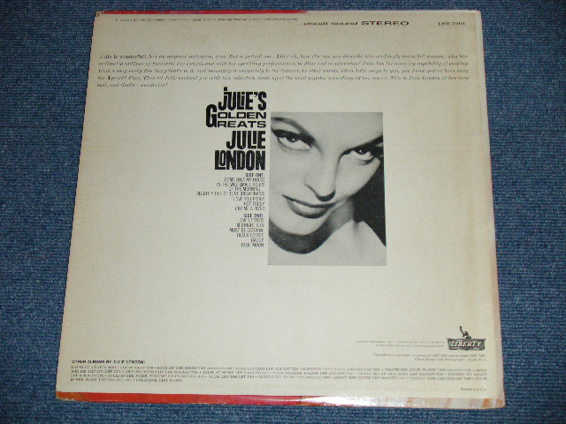 画像: JULIE LONDON - JULIE'S GOLDEN GREATS ( COLOR JACKET: Ex+/MINT-) / 1963 US AMERICA ORIGINAL "OLD Style 1st Press Label" STEREO Used LP