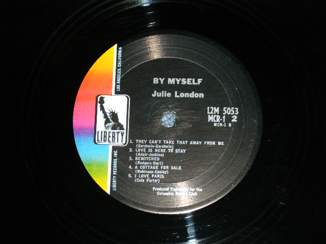 画像: JULIE LONDON -BY MYSELF ( Ex+++,Ex/MINT- ) /1967? US ORIGINAL "2nd Press Color Logo Label"   MONO Used  LP