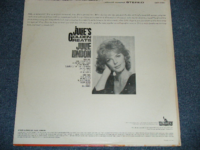 画像: JULIE LONDON - JULIE'S GOLDEN GREATS ( COLOR JACKET: Ex+/Ex+++ Looks:Ex+) / 1963 US AMERICA ORIGINAL "OLD Style 1st Press Label" STEREO Used LP