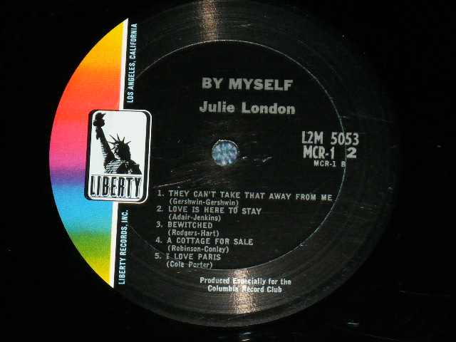画像: JULIE LONDON - BY MYSELF ( Ex/Ex+ )  /1967? US AMERICA ORIGINAL "2nd Press Color Logo Label" Used LP