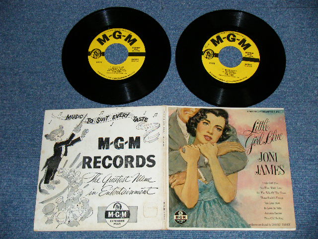 画像1: JONI JAMES - LITTLE GIRL BLUE  ( Ex++/Ex+++ )  / 1956 US AMERICA ORIGINAL"YELLOW LABEL" MONO Used 7"45 rpm Double EP with PICTURE SLEEVE 