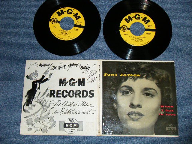 画像1: JONI JAMES -  WHEN I FALL IN LOVE  ( Ex++/Ex+++ )  / 1955 US AMERICA ORIGINAL"YELLOW LABEL" MONO Used 7"45 rpm Double EP with PICTURE SLEEVE 