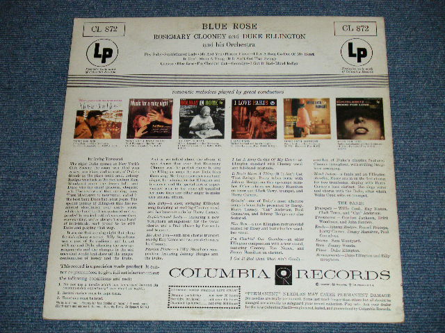 画像: ROSEMARY CLOONEY & DUKE ELLINGTON - BLUE ROSE (Ex++, Ex+/Ex++ Looks:Ex+++ EDSP,) / 1956 US AMERICA ORIGINAL "6 EYES Label"  MONO Used  LP 