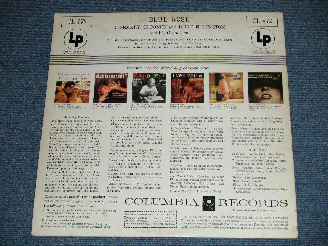 画像: ROSEMARY CLOONEY & DUKE ELLINGTON - BLUE ROSE ( Ex+++/Ex+++ )   / 1956 US AMERICA ORIGINAL "6 EYES Label"  MONO Used  LP 