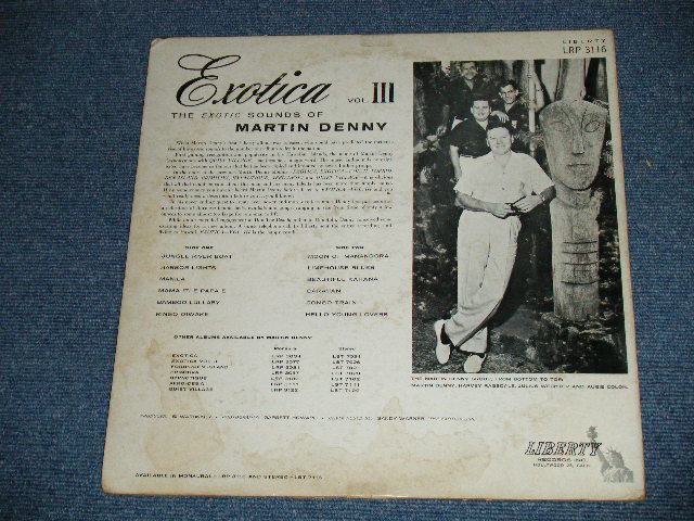 画像: MARTIN DENNY - EXOTICA VOL.III ( Ex-, VG+++/Ex+)   / 1959 US AMERICA ORIGINAL "1st Press TURQUOISE Label" MONO Used   LP  