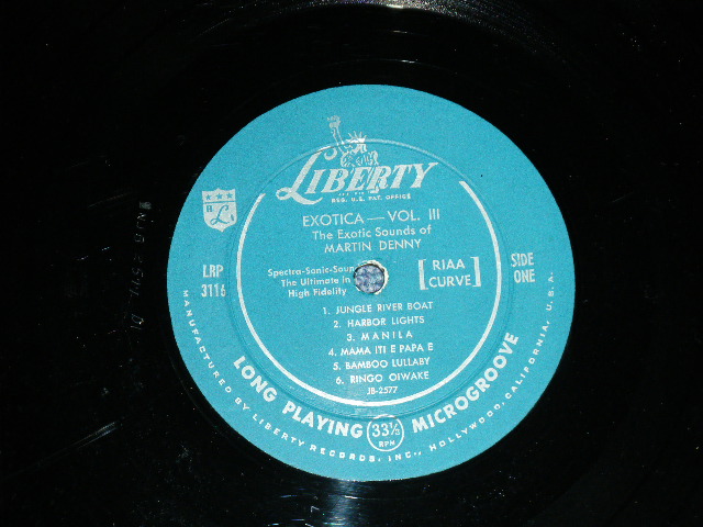 画像: MARTIN DENNY - EXOTICA VOL.III (Ex++/Ex+++ EDSP)   / 1960 Version US AMERICA 2nd Press "COLOR LIBERTY on Left  Label" STEREO Used LP  