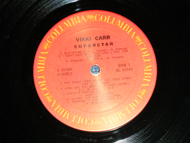 画像: VIKKI CARR - SUPERSTAR ( Ex/Ex++)  /1971 US AMERICA ORIGINAL Used LP 